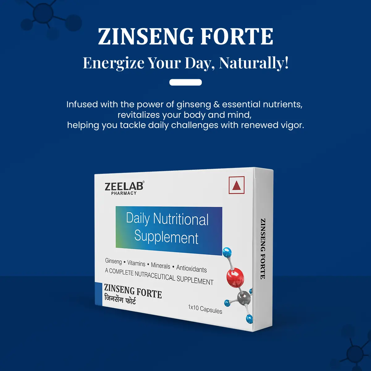 Zinseng Forte Capsule | Ginseng with Multivitamins | Supports Stamina, Immunity & Vitality
